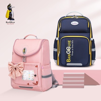 Pupil bag girl 2023 new pattern capacity lovely Lightening Spinal schoolbag Schoolboy schoolbag wholesale