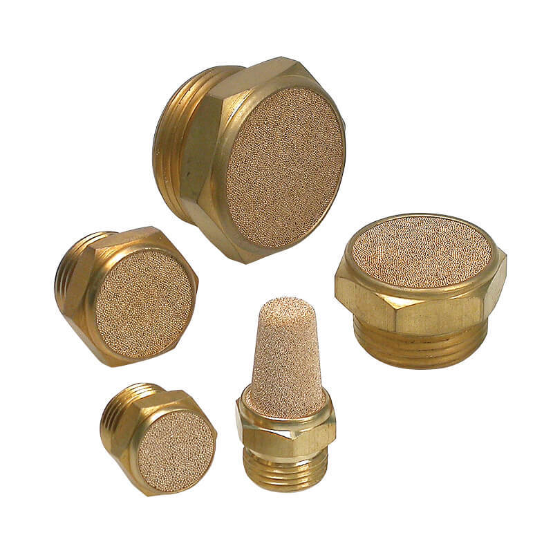 台湾金器铜制接头消音器MSL-S-M5 MSL-S-01 MSL-S-02 03 04 05 06