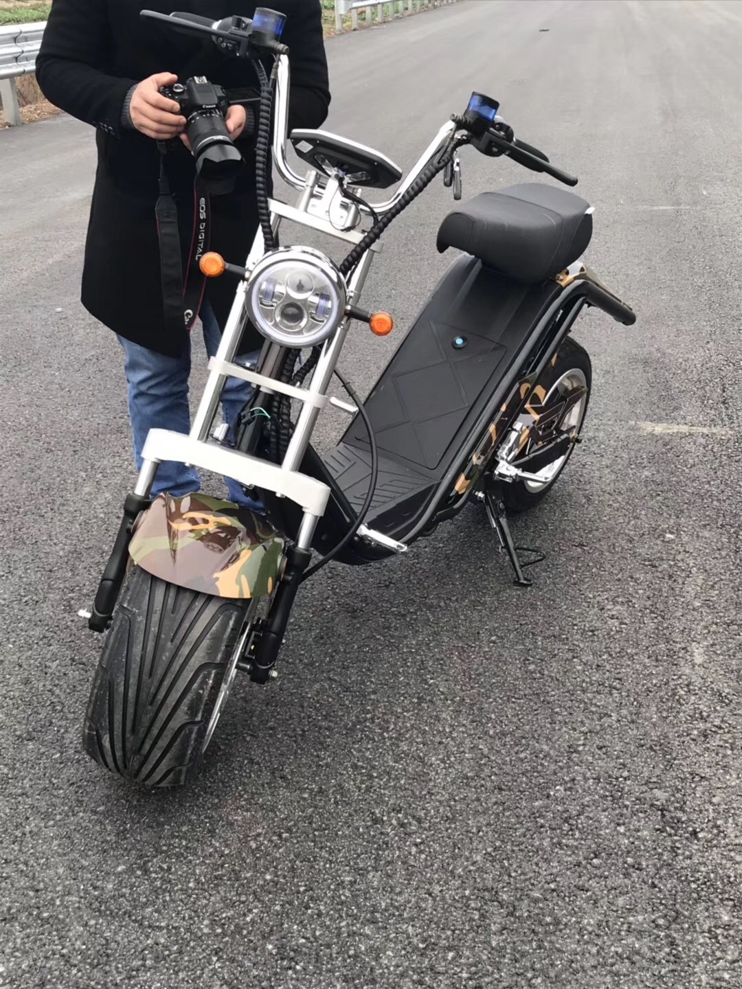 Eec Dot Adult Scooter Two-Wheeled Motorcycle Harley Electric Vehicle X14 Cross-Border Overseas Warehouse Direct Delivery
