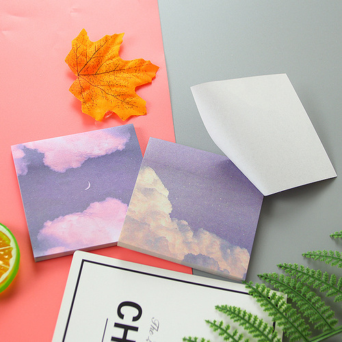 Bright Starry Sky Post-it Notes High-looking limited to students N times stickers can be peeled off to leave messages and forget things to note label stickers