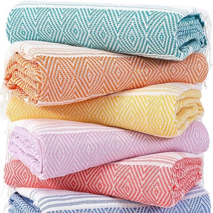 Factory direct spot Amazon best selling high quality Turkish cotton Diamond jacquard tassel beach towel