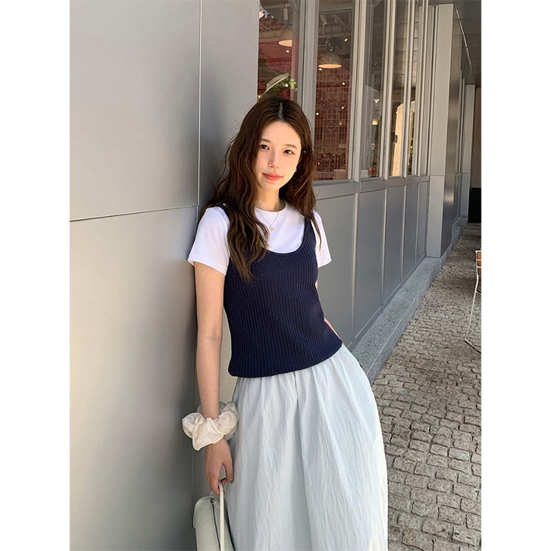 Tiaocheng 2026 New Spring Women's Clothing Korean Style Simple Versatile Short-Sleeve T-Shirt for Women, Slim-Fit Casual Top