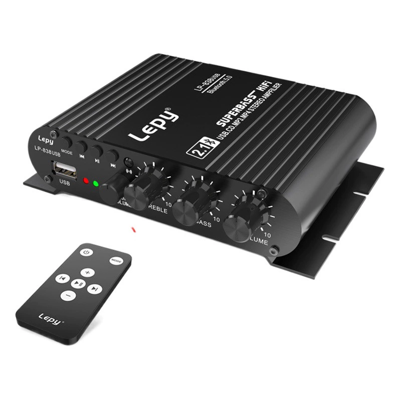 LEPY838 Bluetooth сабвуфер усилитель мощности, 12 В автомобильный компьютер настольный динамик U диск воспроизведение музыки без потерь