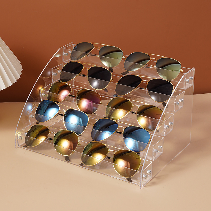New acrylic glasses sunglasses transparent display shelf multi-layer sunglasses shop display props storage box