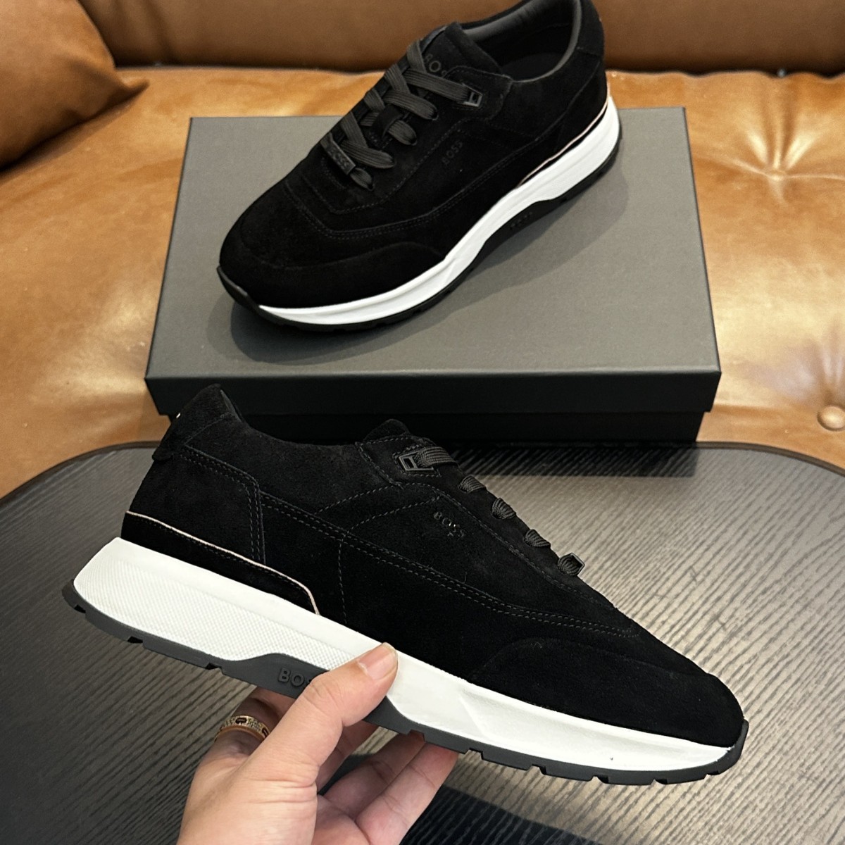 Europa 2025 zapatos de moda de hombre zapatos de piel de vaca zapatos casuales cómodos transpirables etiquetados BS personalizados