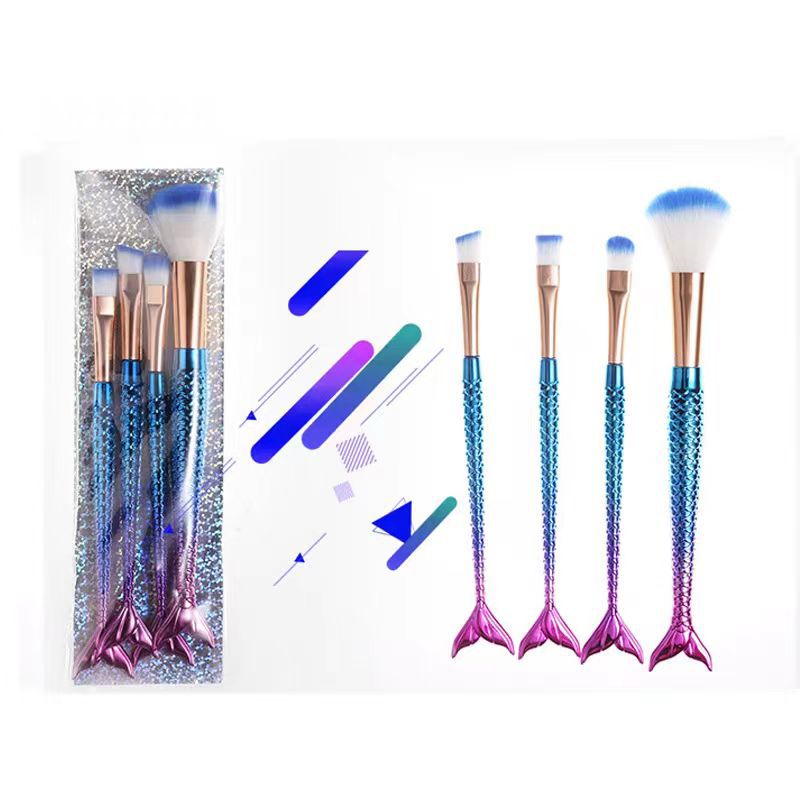 Degradado azul peludo 4 paquetes