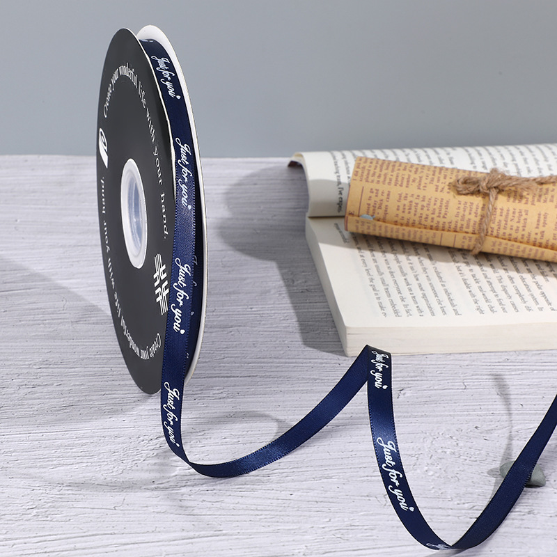 1cm inglés impreso cinta flor regalo cinta hornear caja de regalo cinta de embalaje en stock al por mayor cinta de poliéster