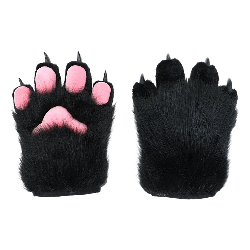 Accesorios de ropa de rol hechos a mano de una pieza fursuit accesorios de bestia felpa uñas animales guantes de garra