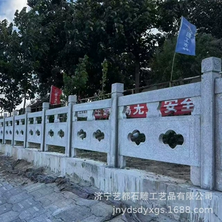 大理石栏杆河道桥梁简易护栏寺庙景区小石桥平板桥园林景区装饰桥