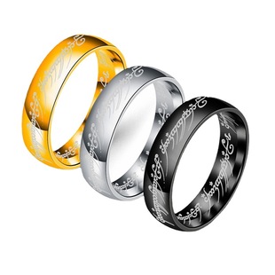 Cross-border explosions supply stainless steel titanium steel Lord of the Rings Europe and the United States Lord of the Rings ring lovers ring foreign trade jewelry wholesale
