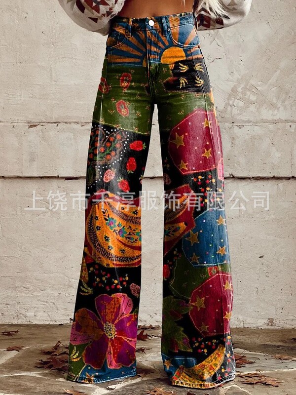 スポット卸売人気独立系サイト Xiyin AliExpress ヨーロッパとアメリカの貿易大きいサイズの女性のカジュアルパンツ薄い模造ジーンズ|undefined