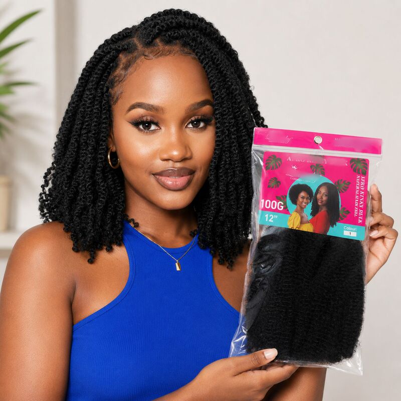 Foreign Trade Cross-Border Wigs 12inch European and American African Caterpillar Dreadlocks Fluffy Silk Afro Kinky Bulk Foreign Trade Cross-Border Wigs 12inch European and American African Caterpillar Dreadlocks Fluffy Silk Afro Kinky Bulk