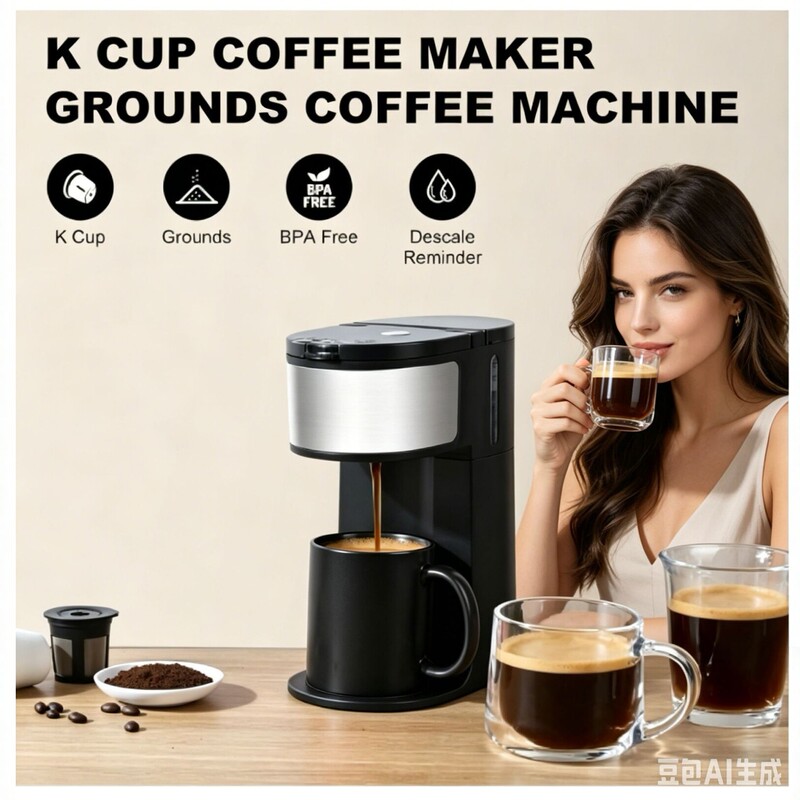 Cross-Border Household Small American-Style Kcup Coffee Machine K-Cup Capsule Single Cup Coffee Machine Single Cup Cross-Border Household Small American-Style Kcup Coffee Machine K-Cup Capsule Single Cup Coffee Machine Single Cup
