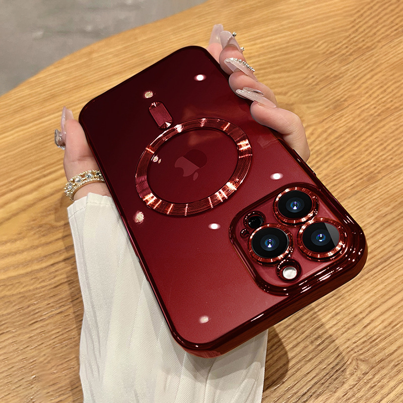 iPhone17AIR電気メッキCDパターン携帯電話ケースi15PROテールアップルMagsafe磁気吸着16ソフトケース対応|undefined
