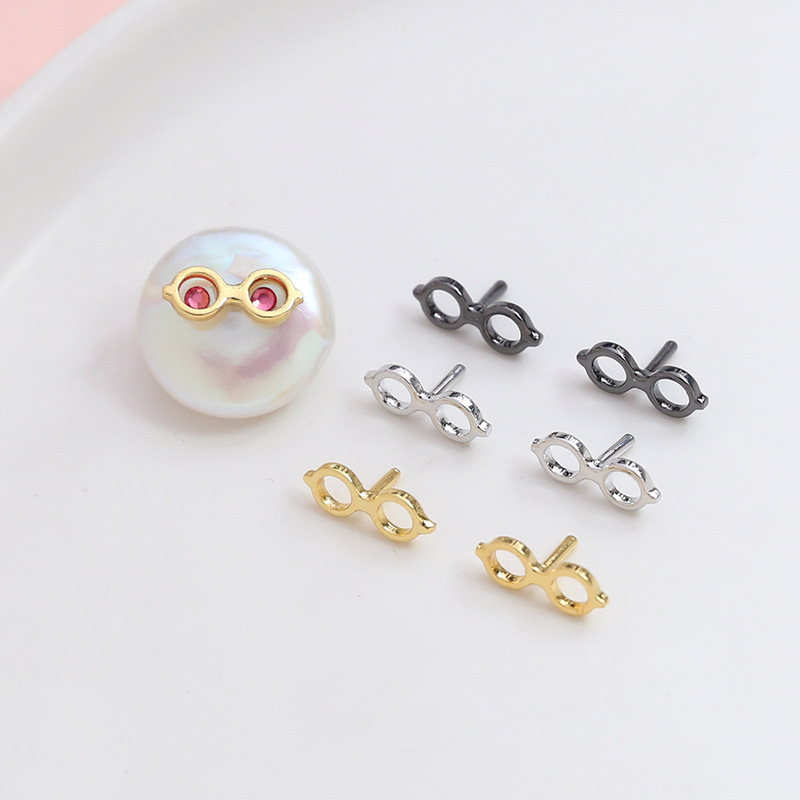 Copper Plated Real Gold A Piao Glasses Frame DIY Handmade Jewelry Homemade Baroque Pin Accessories Material