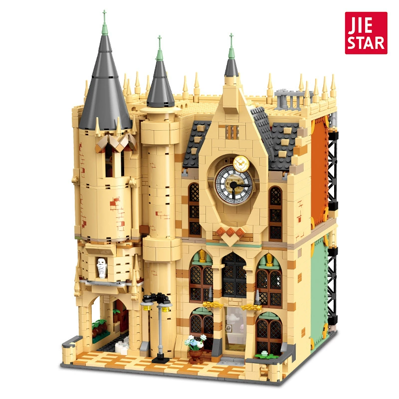 Jiexing JJ9148 совместим с конструкторами Lego Hogwarts башня часов замок модель детская образовательная сборочная игрушка для мужчин