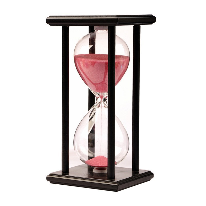 60 45 \ 30 15 minutos de madera marco vidrio reloj de arena temporizador creativo puesto de suministro al por mayor adornos creativos
