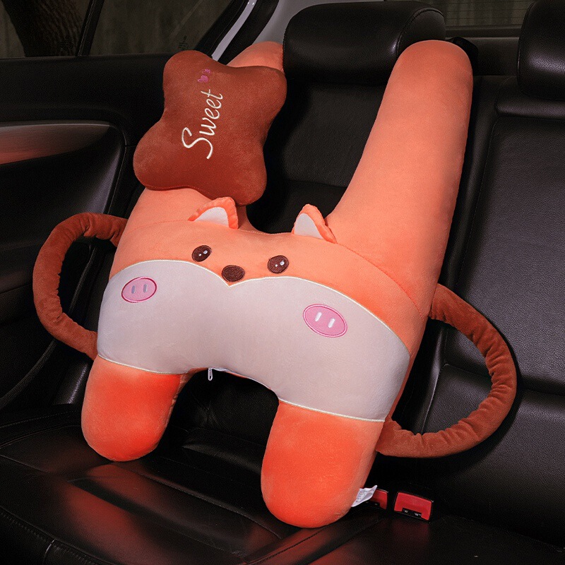 子供と大人のための新しい車の枕、睡眠アーティファクト、後部座席ベルト、肩パッド、車のヘッドレスト、枕、睡眠枕|undefined