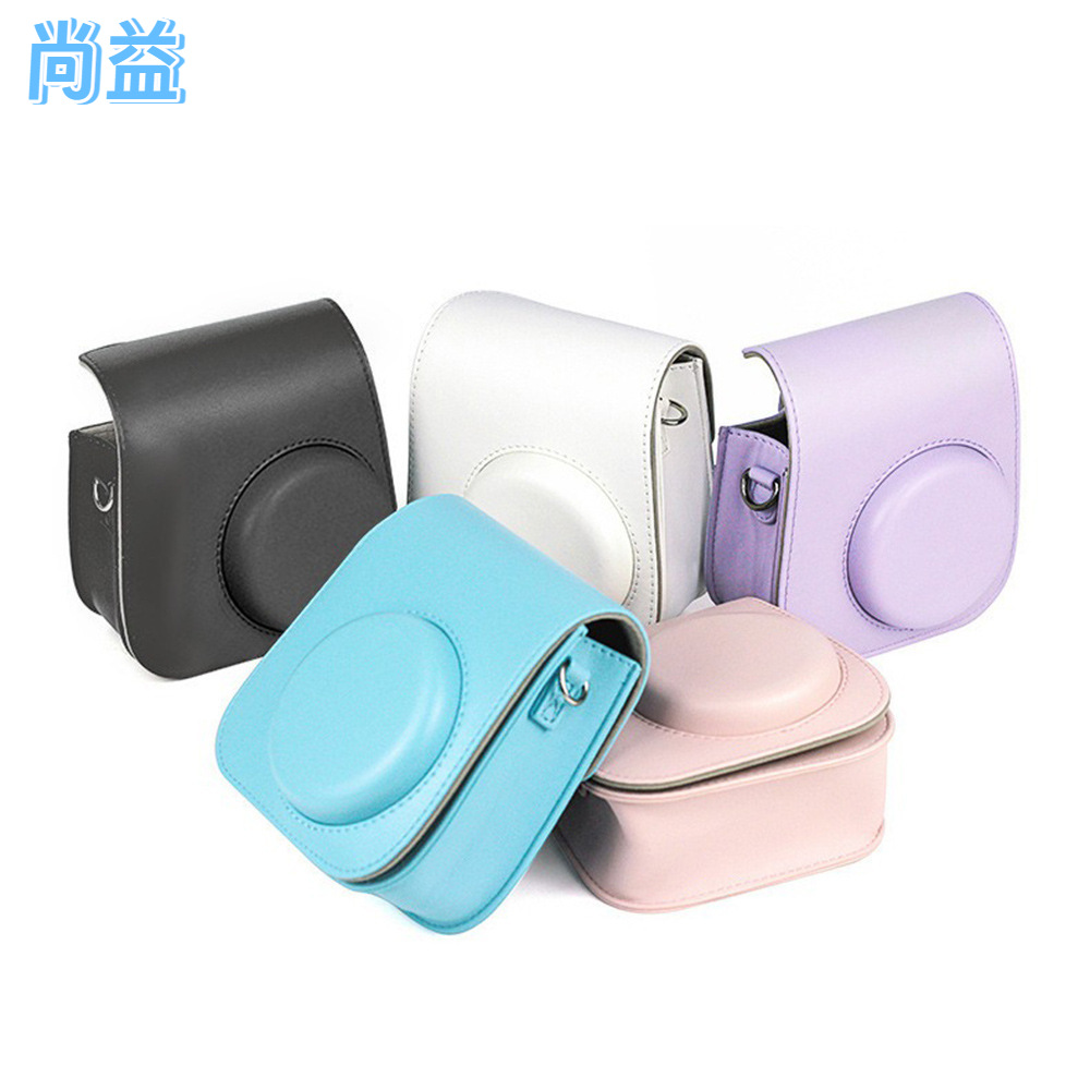 适用富士拍立得mini 11纯色相机包数码相机合身收纳保护套斜挎包