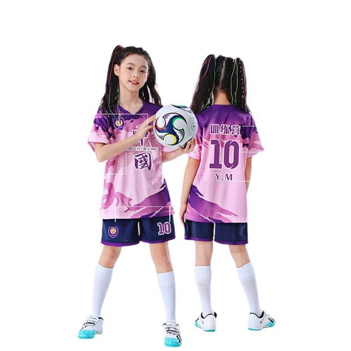 Children's Soccer Set for Boys, Short-Sleeve Training Team Uniform, Tight T-shirt Four-Piece Set, Elementary School Competition Base Layer Player Suit