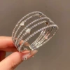 Silver bracelet heart shaped