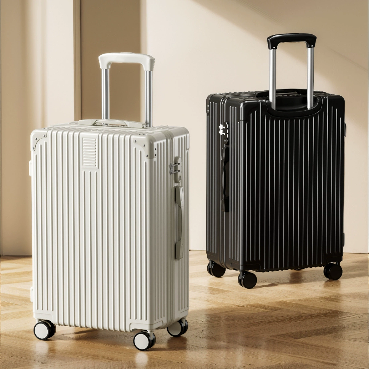 Новый ретро чемодан, женский универсальный чемодан на колесиках, мужской студенческий прочный ящик с паролем, дорожный ящик, модный большой вместительности