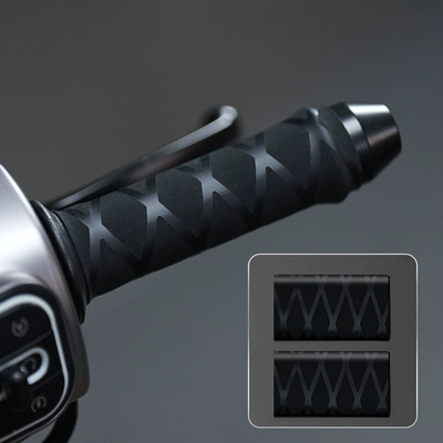 Suitable for No.9 electric vehicle – Handlehold cover - black-rainbow-pattern-heat-shrinkable-handlebar-covers-1-pair-default-item