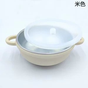 新款304不锈钢碗带硅胶吸盘硅胶防尘盖宝宝防烫辅食硅胶碗婴儿碗