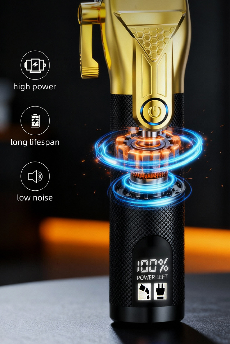 Professionel hårtrimmer med knive i rustfrit stål_voghion.com