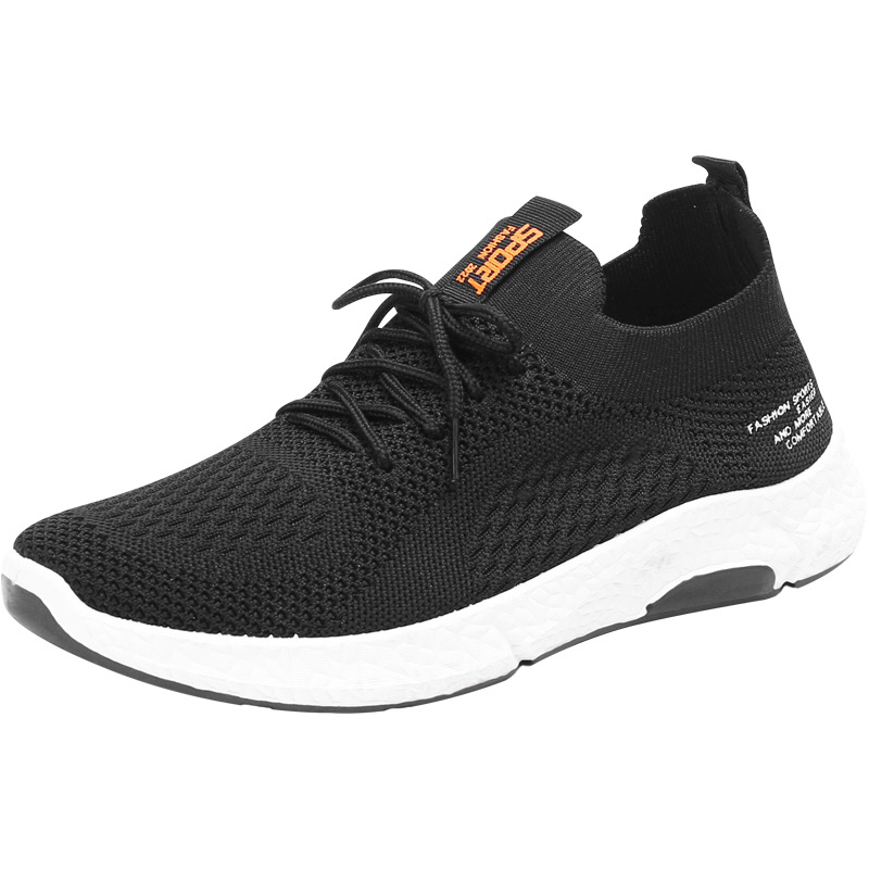 Zapatos de primavera y otoño OEM personalizados para hombres nuevos comercio exterior deportes de ocio transfronterizos zapatos individuales transpirables zapatos de hombre tejidos voladores al por mayor
