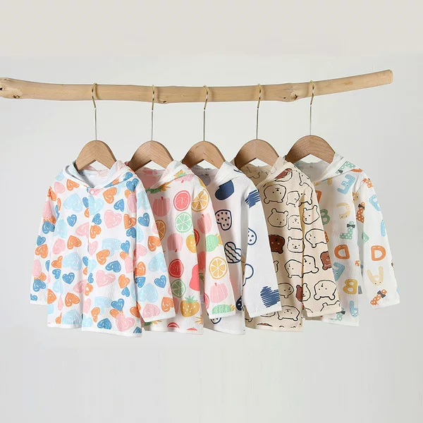 Children's Sunscreen Clothing Pure Cotton Summer Thin Boys' Baby Baby Clothes Breathable Air-conditioning Shirt Children's Coat Girls