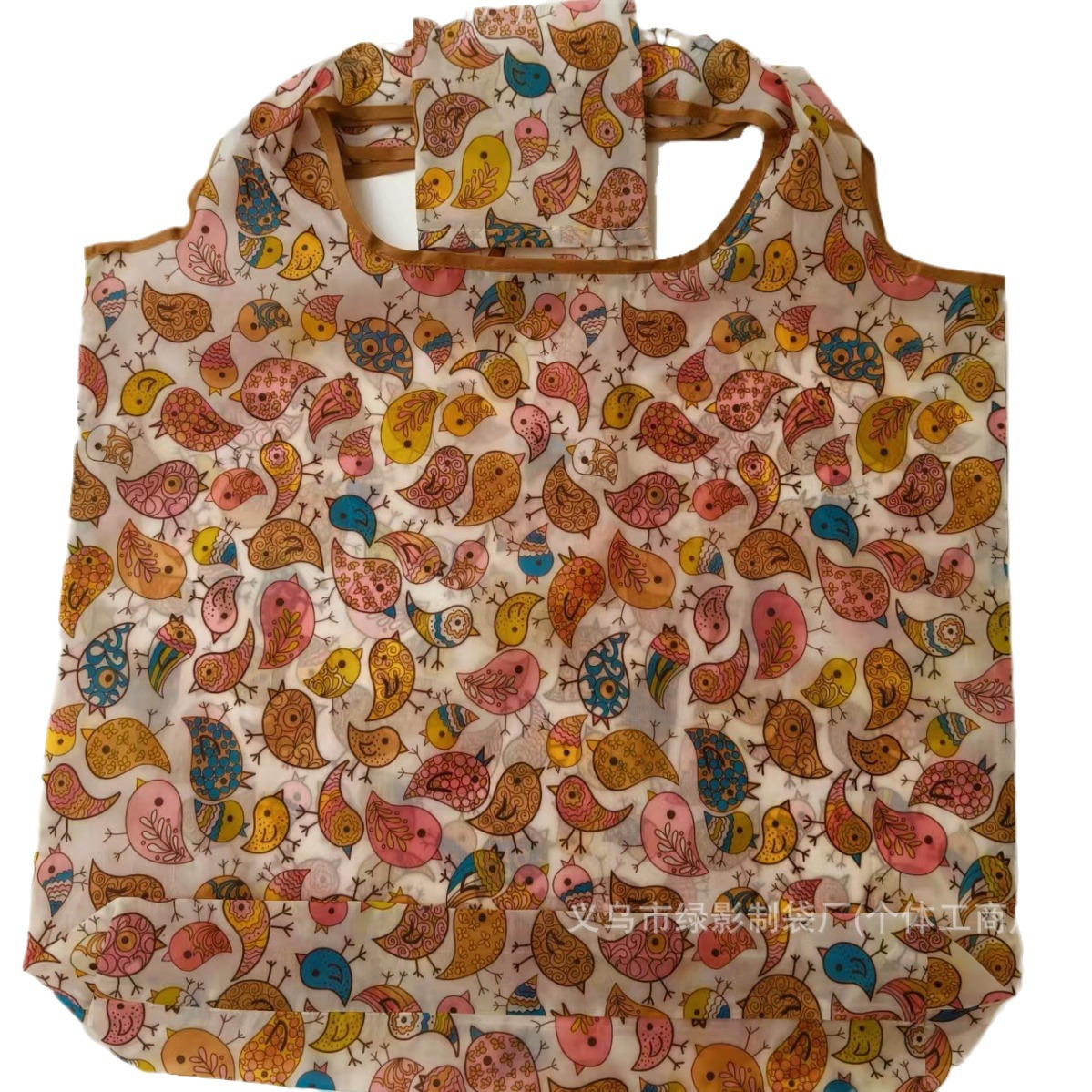 印花拉链多功能动物超市收纳水果连锁店卡通大卖场折叠方包手提