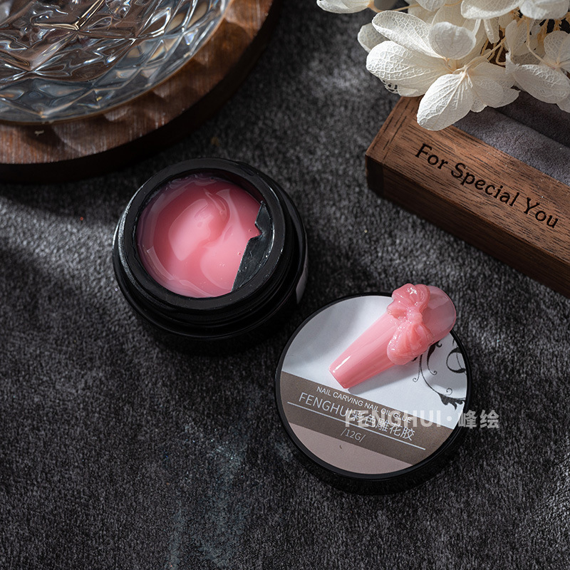 F color carved glue pink 12g (soft gummy effect)