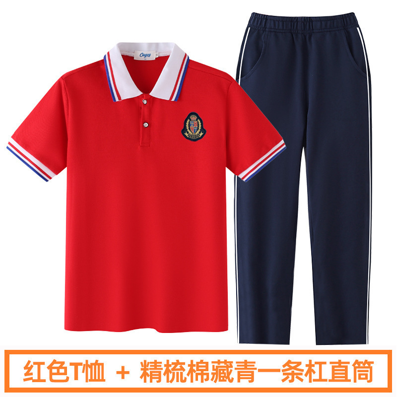 学生服スーツ、高校生クラス制服、カレッジスタイル中学生純綿半袖卒業式ユニフォーム、運動会パフォーマンスユニフォーム638|undefined