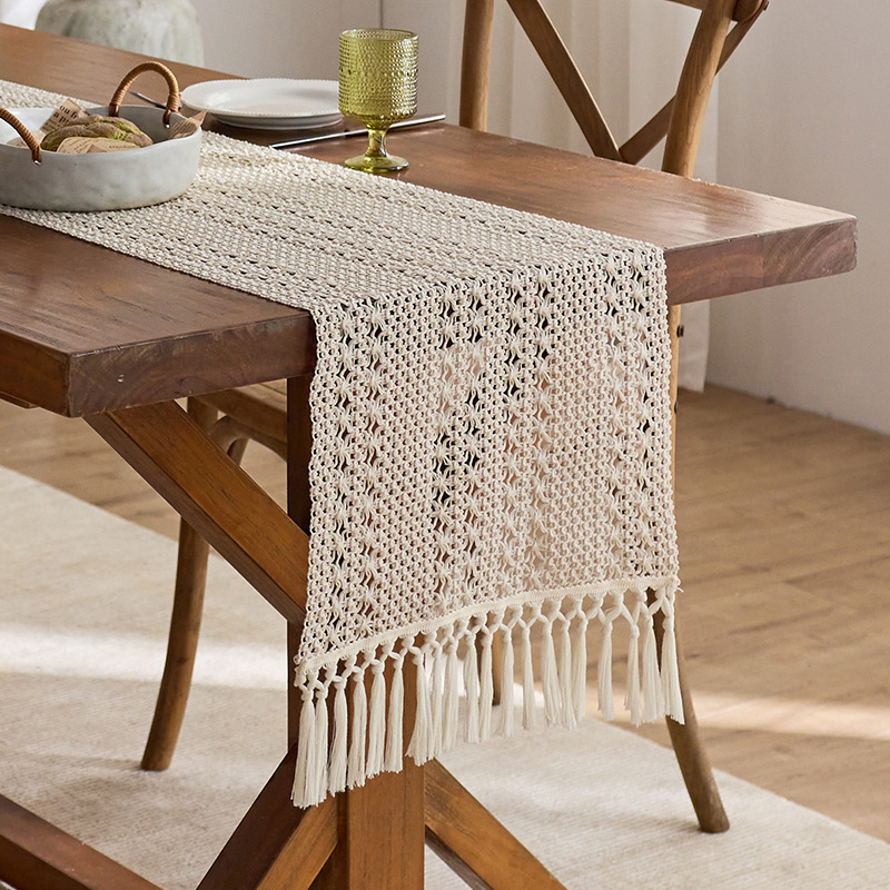 Banderas de mesa de lino de imitación bohemia, a prueba de polvo, resistentes al desgaste, antideslizantes, manteles de jacquard, atmósfera, manteles de té, suministro directo de fábrica