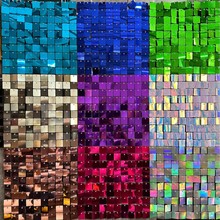 跨境风动板风动扣板风动片闪亮光广告背景生日布置背景墙舞台婚礼