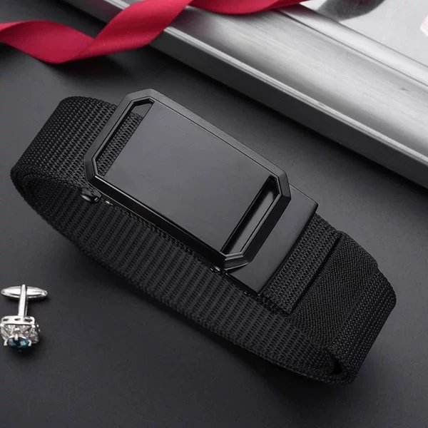 Men's toothless nylon belt outdoor leisure sports pants belt student military training canvas woven belt wholesale