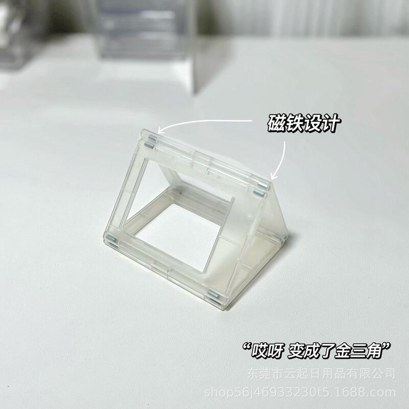 Magnetic Polaroid photo frame transparent 3-inch small card display stand DIY magnetic photo frame table decoration colorful