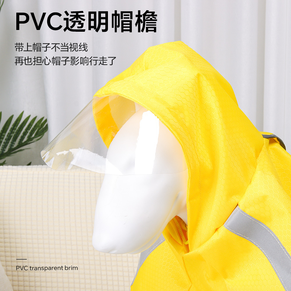 Impermeable con Capucha para Mascotas de Poliéster, Reflectante, para Perros