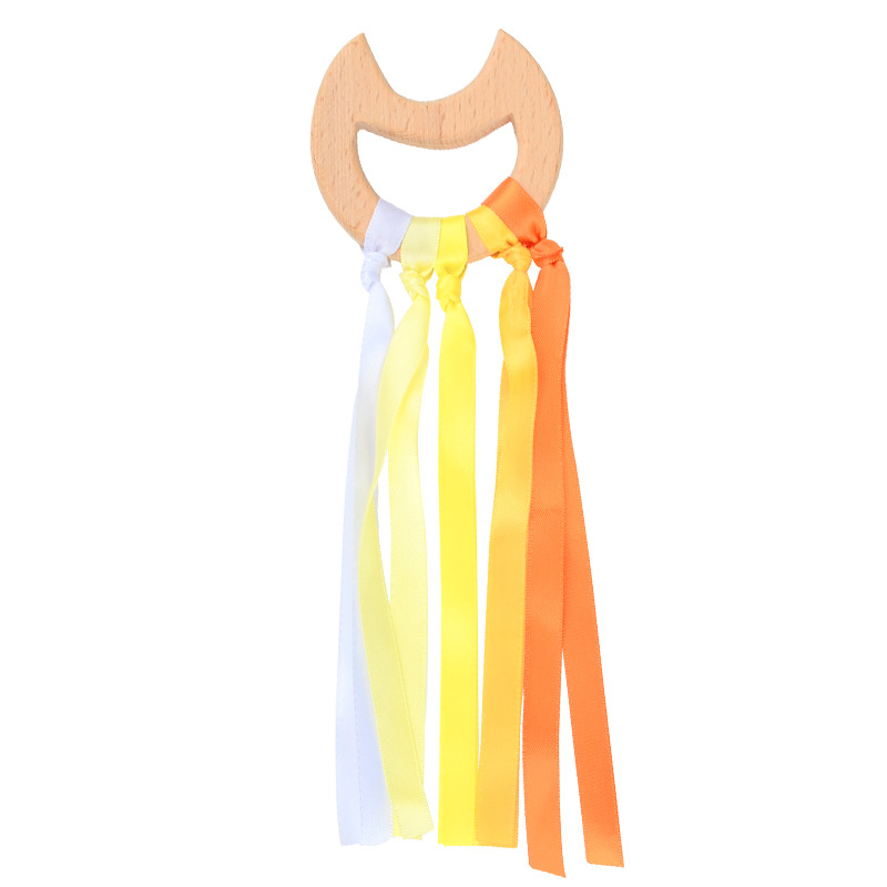 Transfronterizo Amazon Venta caliente Infantil Educación Temprana campana Arco Iris cinta color cognición colorido juguete de madera mordedor