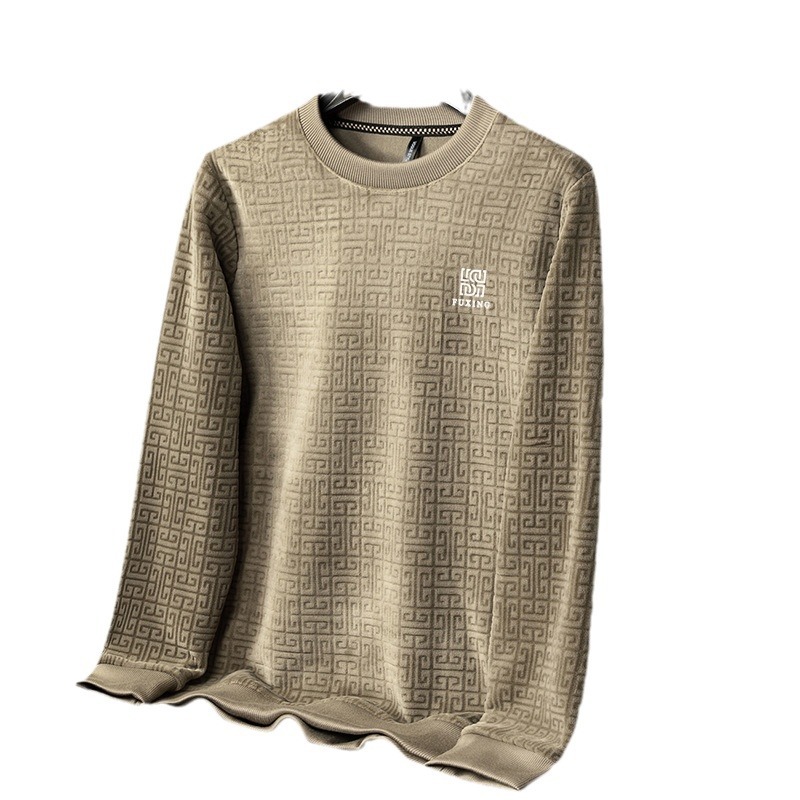 Tricot populaire velours épaissi pull pour hommes automne hiver nouveau Simple polyvalent à la mode fond pull pull hommes pull à capuche_voghion.com