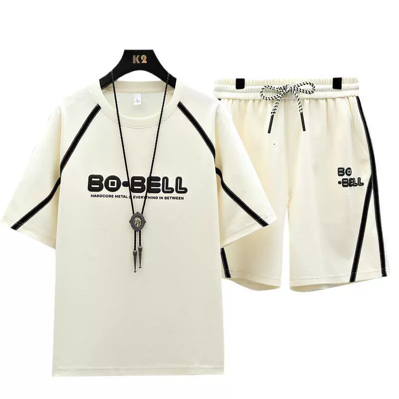 Шорты с короткими рукавами для папы среднего возраста, мужской летний модный комплект, летняя повседневная спортивная одежда для бега