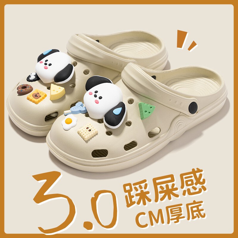 Hole Shoes Women's Summer 2025 New Style Outer Wear Beach Shoes Couple's Indoor Home Slippers Non-slip Cartoon Sandals for Men