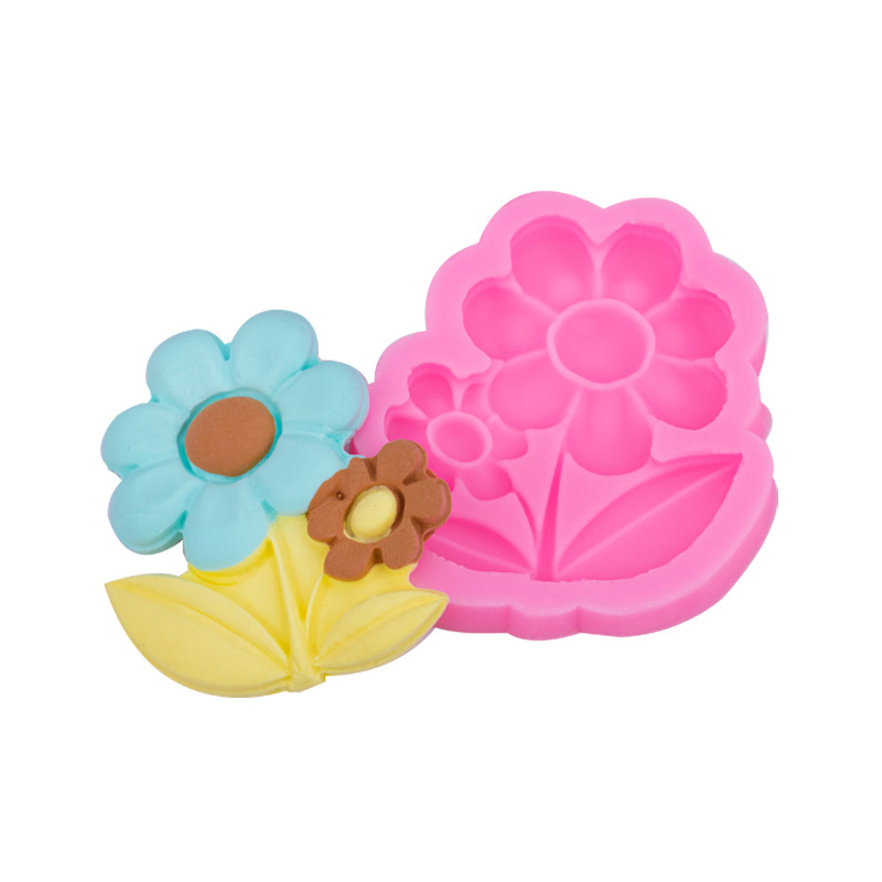 Forma de La Flor linda del molde del silicón decoración para hornear creativo Lollipop chocolate fondant cake molde