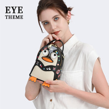 动物卡通印花双肩迷你书包可爱新潮设计街头潮流拉链鸭子2529#