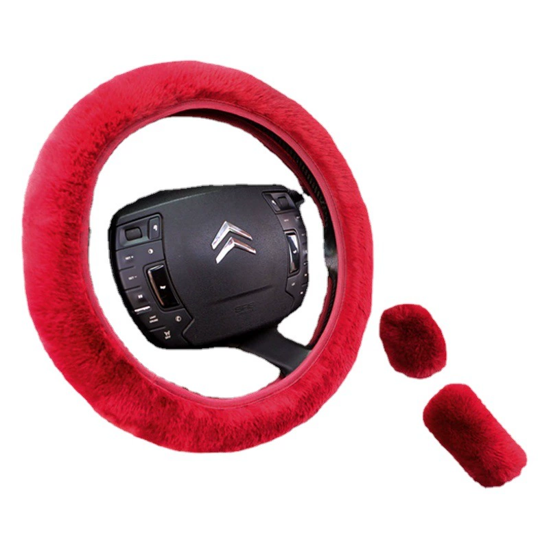 Трансграничный новый плюшевый чехол на руль автомобиля, высокая эластичность, без внутреннего кольца, нескользящий чехол на руль, наплечник, подлокотник, различные стили