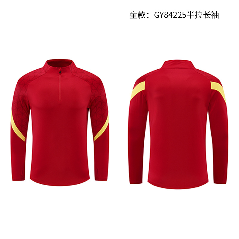 Juegos de otoño y invierno, ropa de equipo, manga de hombro, carrera transfronteriza de dos piezas, traje deportivo de hombre personalizado