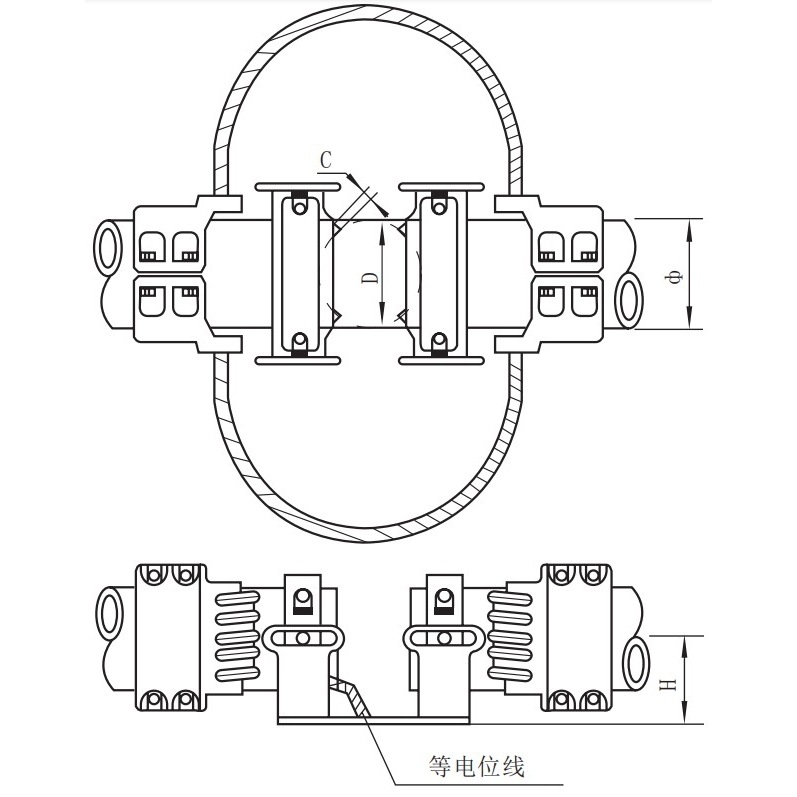 管母线伸缩节MGSS-100 110 120 130 150 170 200B/140 225 250