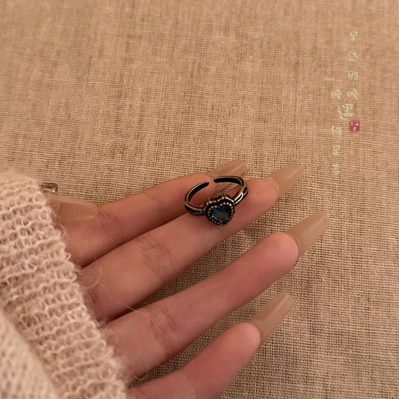 中古ヴィンテージリング女性用オープン調節可能な人差し指リングニッチデザインレトロエスニックスタイルヴィンテージリング|undefined