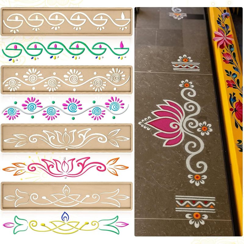 跨境亚马逊藤蔓卷草纹绘画模板PET镂空画模DIY手绘涂鸦喷涂花纹|undefined